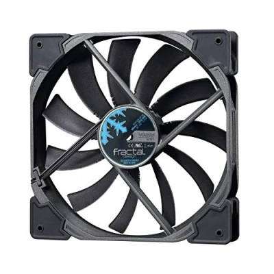 Image of Fractal Design Venturi HF 14 Black Computer Fan Silent High Airflow Long Life Time FDB Bearings Aerodynamically shaped struts 12v 140 mm (Single)