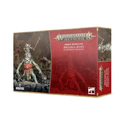 Image of Games Workshop Age Of Sigmar: Orruk Warclans: Breaka Boss On Mirebrute Troggoth