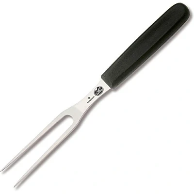 Image of Victorinox 5.2103.15 Swiss Classic Stainless Steel Carving Fork, Black