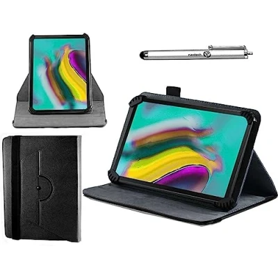 Image of Navitech Black Case With 360 Rotational Stand &amp; Stylus Compatible Biegedy 10 Inch Android Tablet