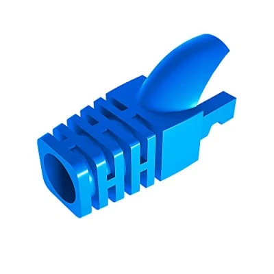 Image of VIVOCH 50 Pcs Cat5 Cat5E Cat6 Strain Relief Boot, RJ45 Plug Connector Cover Modular Network Cap Cable Boots, Blue
