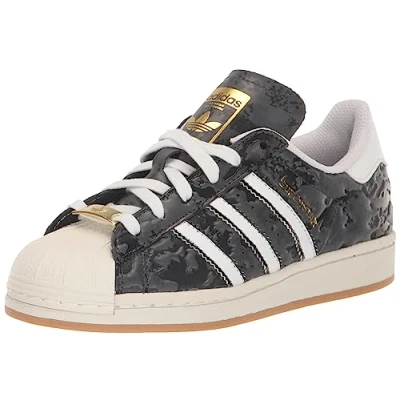 Image of adidas Originals Men&#039;s Superstar Sneaker, Black/White/Off White, 9.5