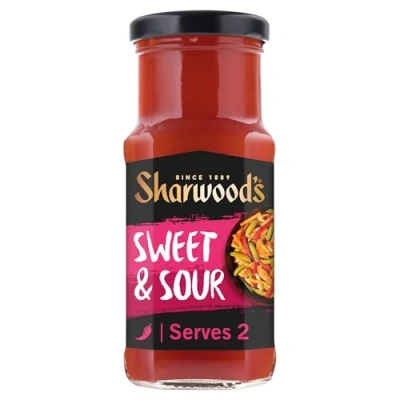 Image of Sharwood&#039;s Sweet and Sour Stir Fry Cooking Sauce, 195 g Jar (Pack of 1)