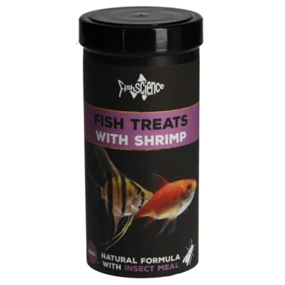 Image of FishScience Fish Treats with Shrimp 300g (500ml) Complete Tropical Food Aquarium Bottom Feeder