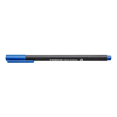 Image of Staedtler triplus Fineliner 334260, Triangular Barrel, Metal Encased tip, Approx. 0.3 MM Pack of 10 in Cardboard Case Tuscany Red