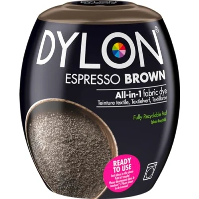 Image of DYLON Washing Machine Fabric Dye Pod for Clothes &amp; Soft Furnishings, 350g Espresso Brown