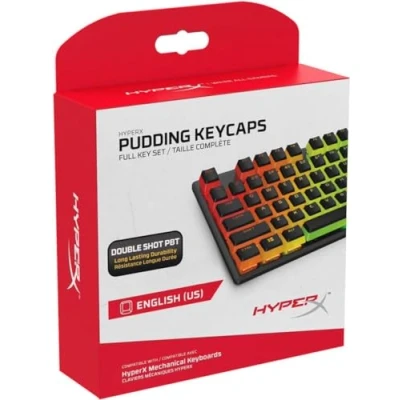 Image of HyperX Pudding Keycaps — Full Set of Keys PBT {Black