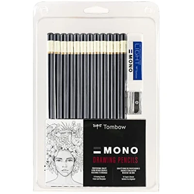 Image of Professional Drawing Pencils 12/Pkg 6B, 5B, 4B, 3B, 2B, B, HB, F, H, 2h, 3h, 4h
