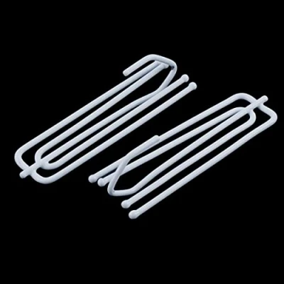 Image of iPEAK 40 Pack Metal Curtain Hooks Pinch Pleat Header Tape Pins Heavy Duty Deep Prong Hook (White)