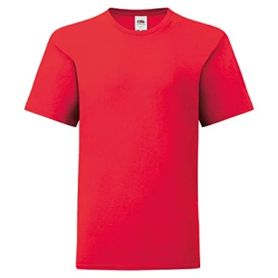Image of Fruit of the Loom Boys&#039; T Shirt Red 8 Years