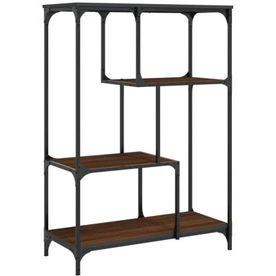 Image of vidaXL Bookshelf Brown Oak 81x36x115 cm Engineered Wood and Steel