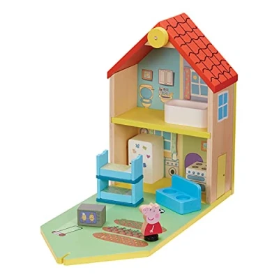 Image of PEPPA PIG Wooden FAMILY HOME, Sustainable FSC Certified Toy, Preschool Imaginative Play, Gift For 2 5 Year Old