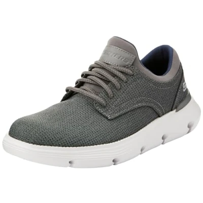 Image of Skechers Men&#039;s Garza Reardon Casual Shoes, Charcoal Mesh, 9.5 UK