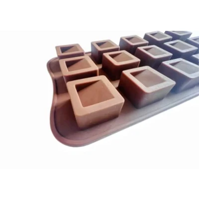 Image of TTOA Square Silicone Chocolate Mould Inclined Candy Wax Melt , Ice Cube Cake Decorating Party Non Stick