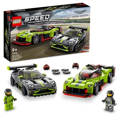 Image of LEGO 76910 Speed Champions Aston Martin Valkyrie AMR Pro &amp; Vantage GT3, 2 Race Car Toys, Collectible Models Set, 2022 Collection Model Building Kit