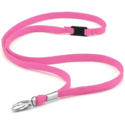 Image of CKB LTD Premium Lanyards with Breakaway and Swivel Metal Clip for ID Card Holder Lanyard Plain (Pink Pack of 10)