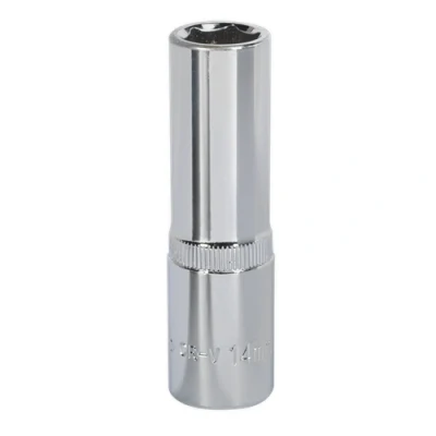 Image of Sealey Premier WallDrive® Socket 14mm Deep 1/2&quot;Sq Drive Fully Polished