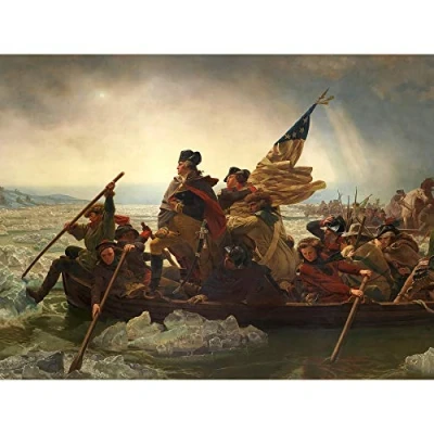 Image of Artery8 Leutze Washington Crossing The Delaware Painting Large Wall Art Poster Print Thick Paper 18X24 Inch