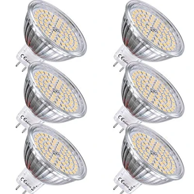 Image of ChaoZan MR16 Warm White LED Lamp (2700K 3000k) 3.5W 350 Lumens,MR16 Lamp,Replacement for 30W Halogen Lamps, Spotlight, 120 Beam Angle, CRI&gt; 85, AC/DC 12V (6 pcs)