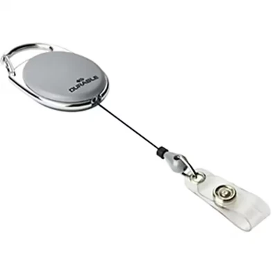 Image of Durable Style Badge Reel Grey (Pack of 10)