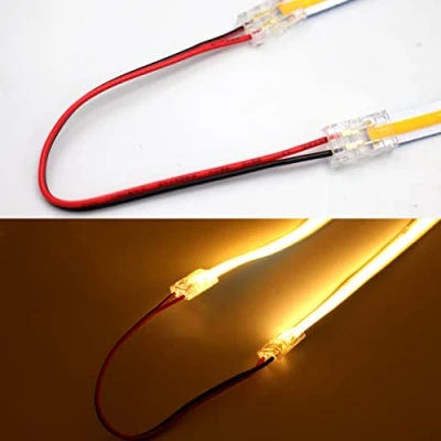 Image of Boarda 8mm COB LED Strip Connectors,2 Pin 10Pcs to Gapless Solderless Connector for Width Single Lights (8MM, Dual Connector+15CM Cable)