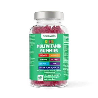 Image of Multivitamin for Kids 60 Berry Flavour Gummies Contains 12 Essential Vitamins + Minerals Including Vitamin C D A, E &amp; B Childrens Pack of Chewable