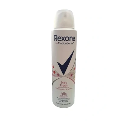 Image of Rexona Motionsense Women&#039;s Deodorant Spray Fresh White Flowers &amp; Lychee 150 ml