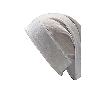 Image of KAV Women Under Headscarf Elastic Sweat Absorbent Cotton Inner Hijab Tube Bonnet Hair Wrap Cover Head Band Cap for Girls (White)