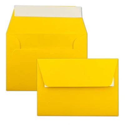 Image of Neuser colourful, self adhesive C6 envelopes, 162 mm x 114 25 Umschläge Honey Yellow