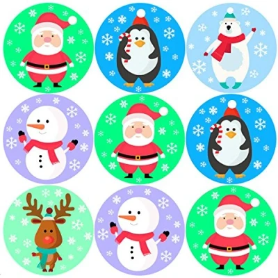 Image of 144 Christmas Friends 30mm School Reward Stickers for Parents, Teachers