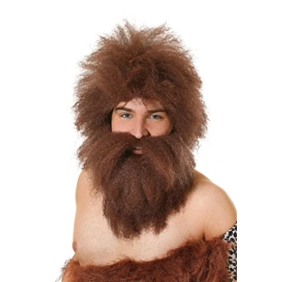 Image of Bristol Novelty BW737 Caveman Wig and Beard Set, One Size