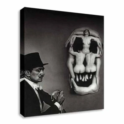 Image of Salvador Dali Skull Canvas Art Cheap Print Wall Large 12x16 inches