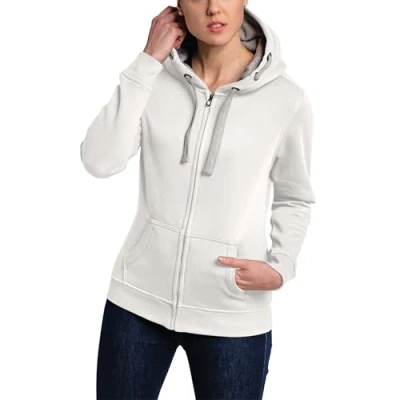 Image of HRM Women&#039;s Jacket F Hoodie, Ivory (Off White 10), M