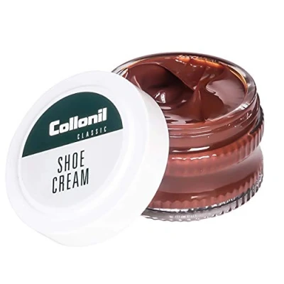 Image of Collonil Shoe Cream, classic care cream for smooth leather, 50 ml, Medium Brown