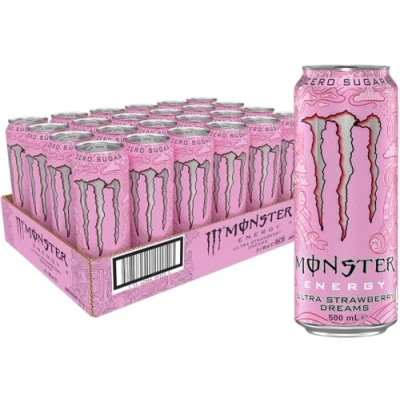 Image of Monster Energy Drink Ultra Strawberry Dreams 24 x 500ml