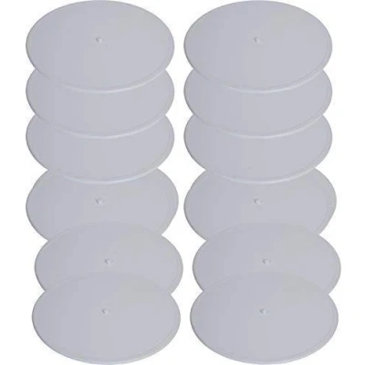 Image of T20 Discs Cricket Inner Fielding Disc Markers White Field Circles Set Of 12