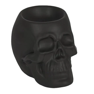 Image of Tech Island Wax Melt Burner, Skull Shape Oil Essential Oils and Melts Tea Light Diffuser, Scented Diffuser Perfect for Indoors to Fragrance the Home Witchcraft Decor (Black)