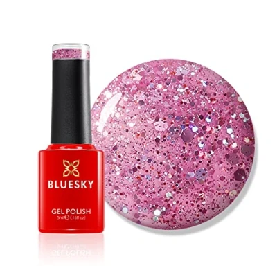 Image of Bluesky Gel Nail Polish, Diamond Girl, Mini, BLZ44, Pink, Lilac, Long Lasting, Chip Resistant, 5 ml Requires Drying Under UV LED Lamp