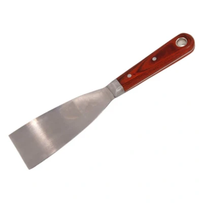 Image of PTI 50mm Stiff Blade Paint Scraper Stainless Steel Rosewood Handle