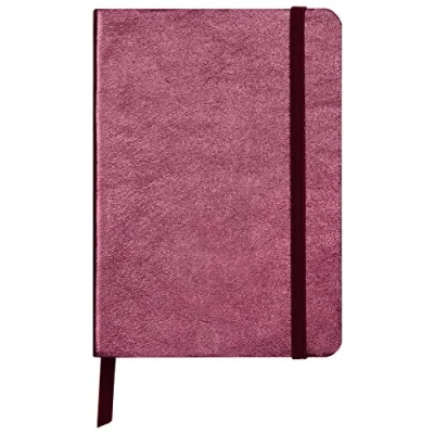 Image of Clairefontaine Ref 400090C Cuirise Hard Cover Notebook (72 Sheets) A6 Size, 90gsm Vellum Paper, Lined Rulings, Pocket for Loose Documents, Lambskin Cherry