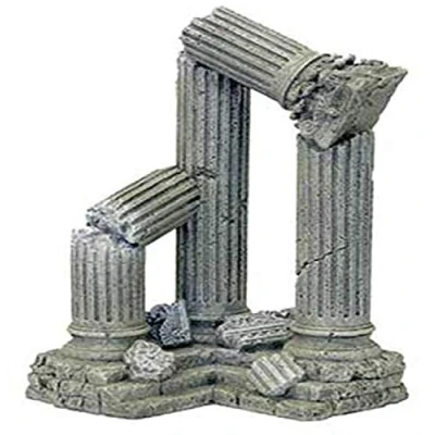 Image of Rosewood Giant Column Ruins Corner Aquarium Decor