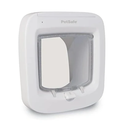 Image of PetSafe, Microchip Activated Cat Flap, Exclusive Entry, Easy Install, 4 Way Manual Locking, Energy Efficient, Draught Excluder, Convenient White