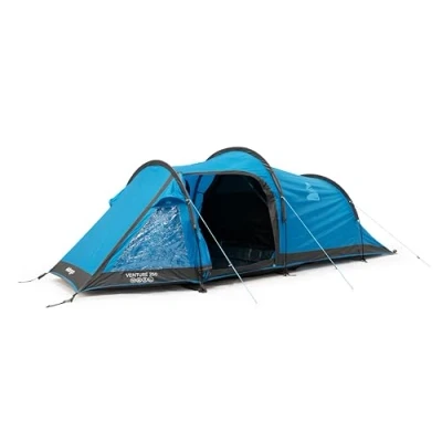 Image of Vango Venture 250 2 Man Tunnel Tent [Amazon Exclusive] Separate Bedroom and Large Porch Living Area, Waterproof Adventure Camping for People, River