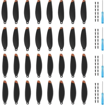 Image of Craznick 32pcs Propellers for DJI Mini 4K/Mini 2 SE/Mini 2/Mini SE Replacement Prop Blades Spare Propeller Blade Low Noise Wings 4K Accessories Exclusive Screws &amp; Screwdrivers Orange