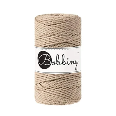 Image of Bobbiny Regular 3mm 3 Ply Macrame Cord (Nude) 100m
