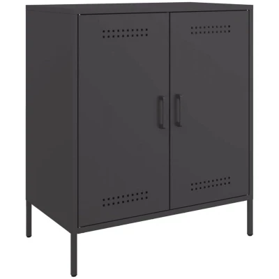 Image of vidaXL Sideboard Black 68x39x79 cm Steel