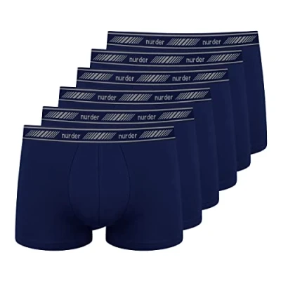 Image of Nur Der Men&#039;s Boxer 6er Pack Cotton 3D Flex Shorts, marine, M (pack of 6)