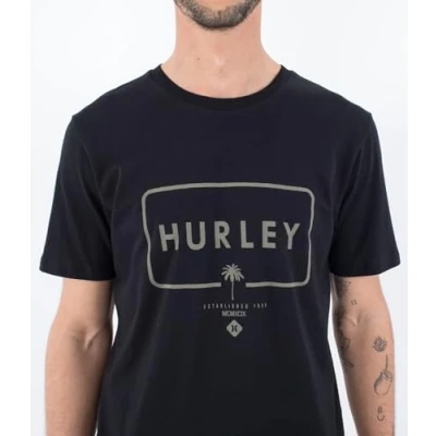 Image of Hurley Mens M Laguna Tee T Shirt, Black, L EU