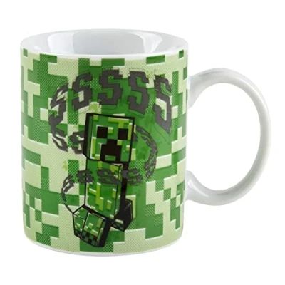 Image of Minecraft Ceramic Mug Hot &amp; Cold Drinks Home Or Office Gift for Adult Kids 312 ML Creeper SSS
