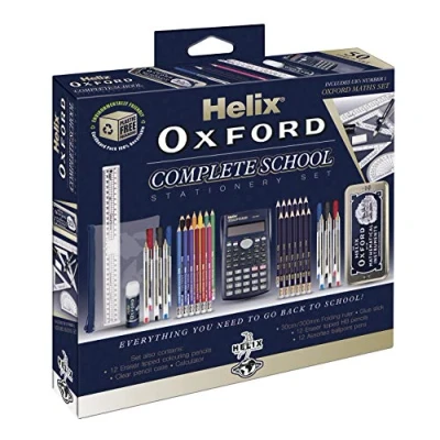 Image of Helix Oxford Complete Back to School Stationery Set, Blue, 899784